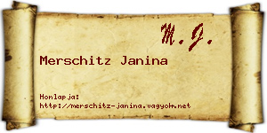 Merschitz Janina névjegykártya